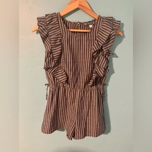Truly Me By Sara Sara striped romper-girl size 12